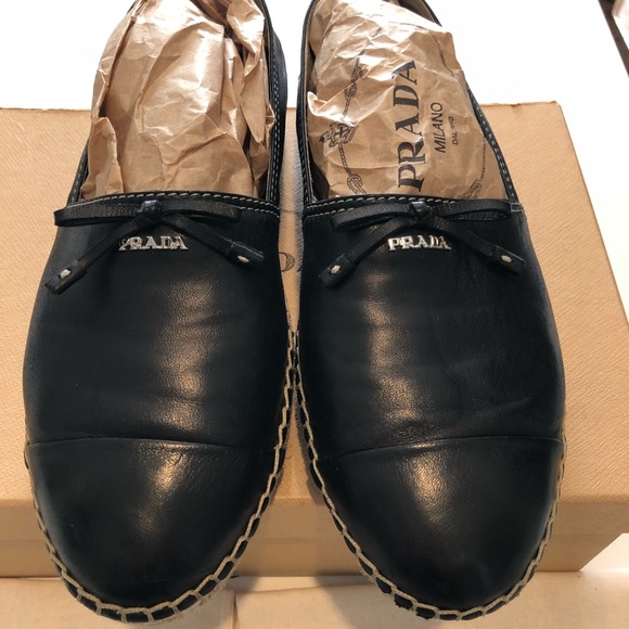 Prada Leather Espadrilles - Picture 1 of 7